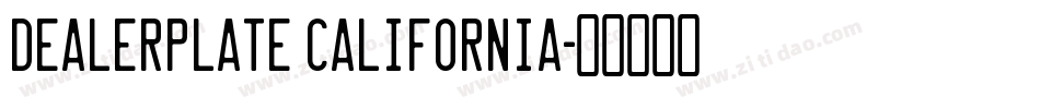 dealerplate california字体转换